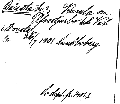 Bild på arkivkortet för arkivposten Bånsta