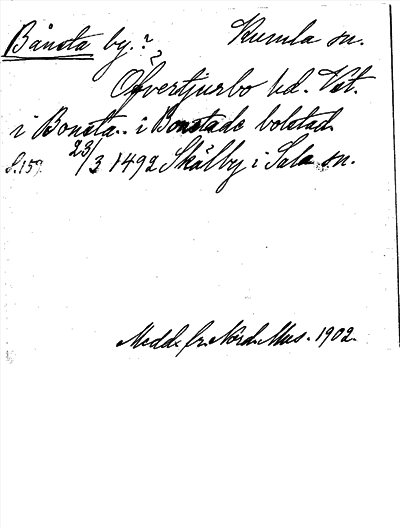 Bild på arkivkortet för arkivposten Bånsta