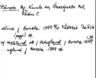 Bild på arkivkortet för arkivposten Bånsta