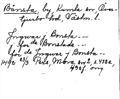 Bild på arkivkortet för arkivposten Bånsta