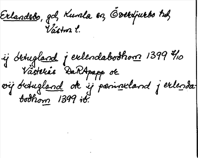 Bild på arkivkortet för arkivposten Erlandsbo