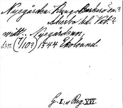 Bild på arkivkortet för arkivposten Nyegården