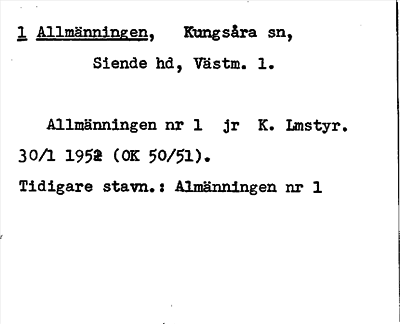 Bild på arkivkortet för arkivposten Allmänningen