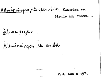 Bild på arkivkortet för arkivposten Allmänningen