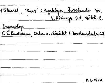 Bild på arkivkortet för arkivposten Skaret