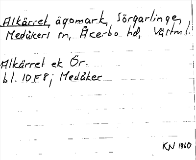 Bild på arkivkortet för arkivposten Alkärret