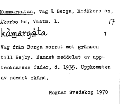 Bild på arkivkortet för arkivposten Kammargatan