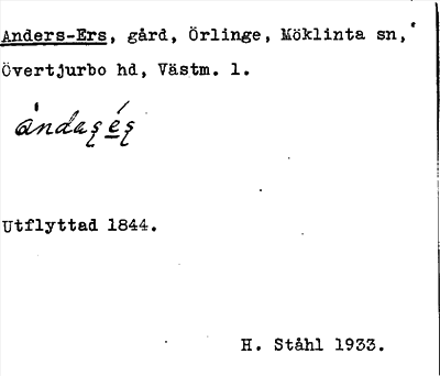 Bild på arkivkortet för arkivposten Anders-Ers