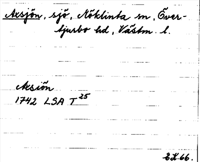 Bild på arkivkortet för arkivposten Axsjön