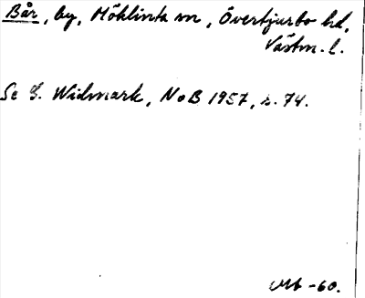 Bild på arkivkortet för arkivposten Bår