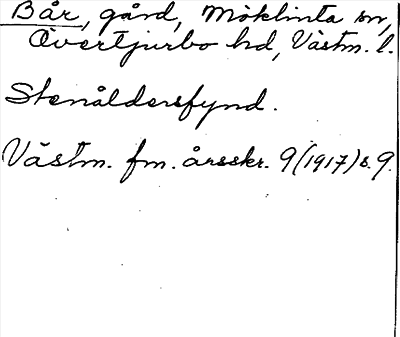 Bild på arkivkortet för arkivposten Bår