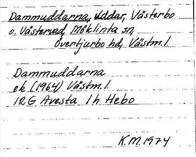 Bild på arkivkortet för arkivposten Dammuddarna