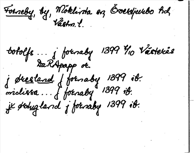 Bild på arkivkortet för arkivposten Forneby