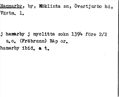 Bild på arkivkortet för arkivposten Hammarby