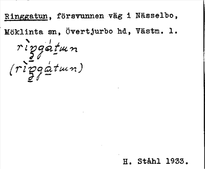 Bild på arkivkortet för arkivposten Ringgatun