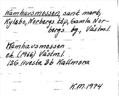 Bild på arkivkortet för arkivposten Kamhavsmossen