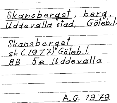 Bild på arkivkortet för arkivposten Skansberget