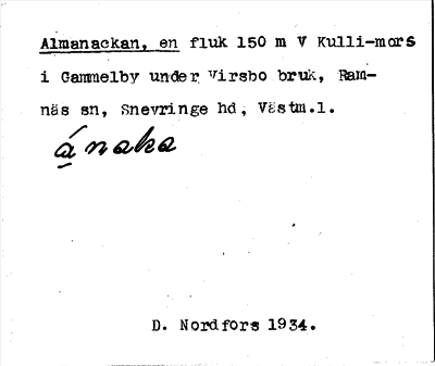 Bild på arkivkortet för arkivposten Almanackan