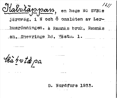 Bild på arkivkortet för arkivposten Kalvtäppan