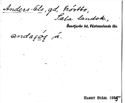 Bild på arkivkortet för arkivposten Anders-Ols