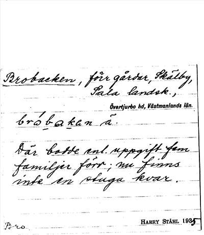 Bild på arkivkortet för arkivposten Brobacken