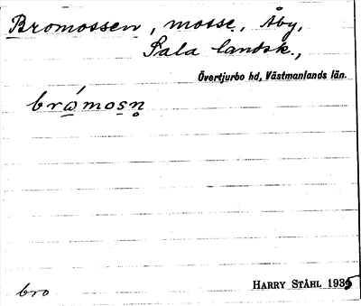 Bild på arkivkortet för arkivposten Bromossen