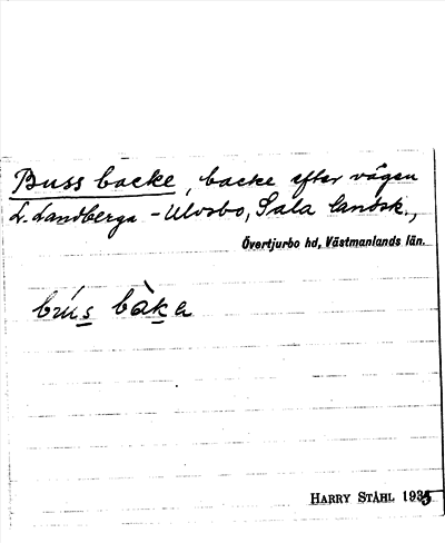 Bild på arkivkortet för arkivposten Buss backe