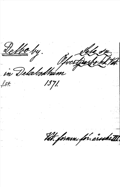 Bild på arkivkortet för arkivposten Delbo