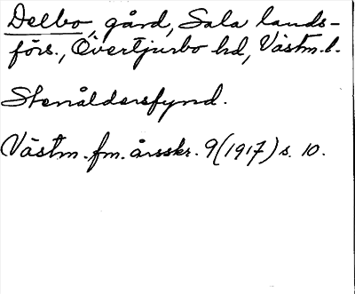 Bild på arkivkortet för arkivposten Delbo