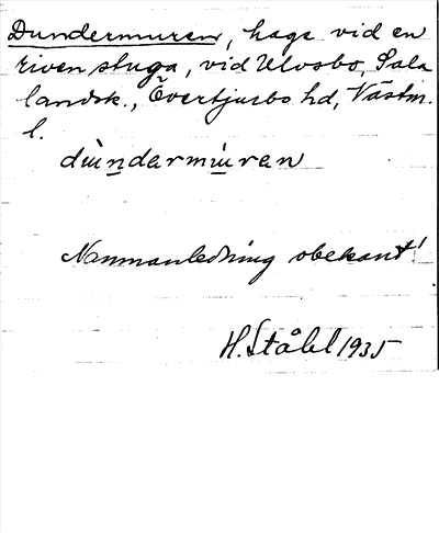 Bild på arkivkortet för arkivposten Dundermuren