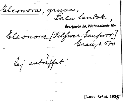 Bild på arkivkortet för arkivposten Eleonora