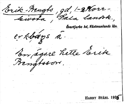 Bild på arkivkortet för arkivposten Erik-Bengts