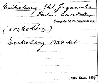 Bild på arkivkortet för arkivposten Eriksberg