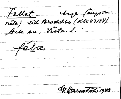 Bild på arkivkortet för arkivposten Fallet