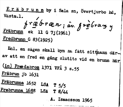 Bild på arkivkortet för arkivposten Fräbrunn