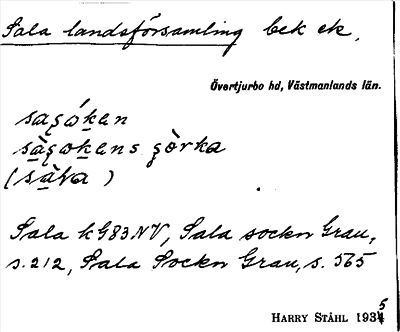 Bild på arkivkortet för arkivposten Sala landsförsamling