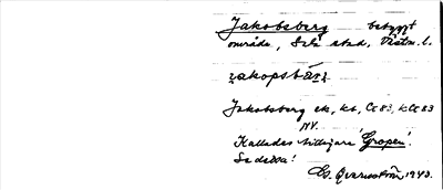 Bild på arkivkortet för arkivposten Jakobsberg