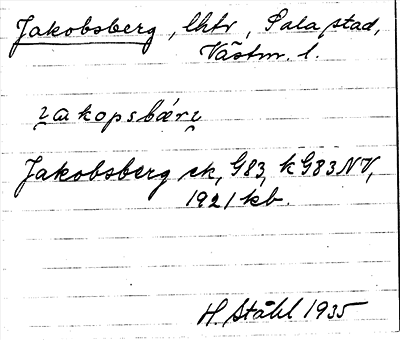 Bild på arkivkortet för arkivposten Jakobsberg