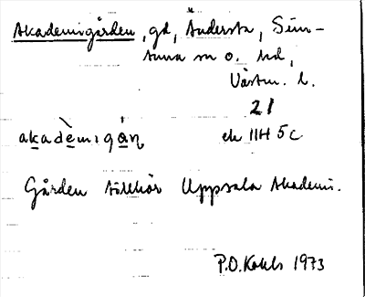 Bild på arkivkortet för arkivposten Akademigården