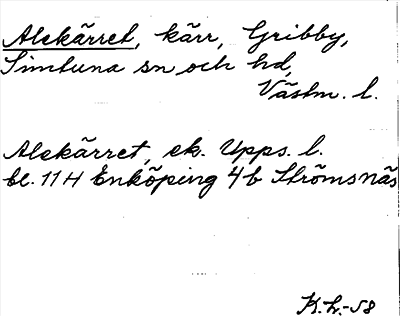 Bild på arkivkortet för arkivposten Alekärret