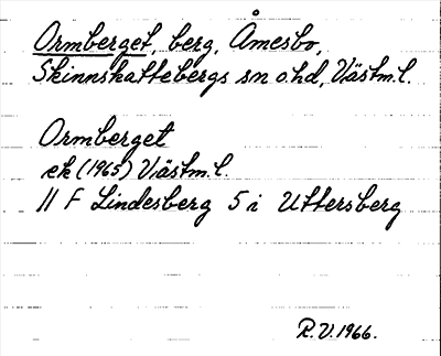 Bild på arkivkortet för arkivposten Ormberget