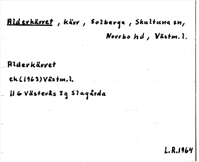 Bild på arkivkortet för arkivposten Alderkärret