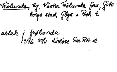 Bild på arkivkortet för arkivposten Frölunda