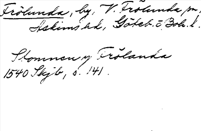 Bild på arkivkortet för arkivposten Frölunda