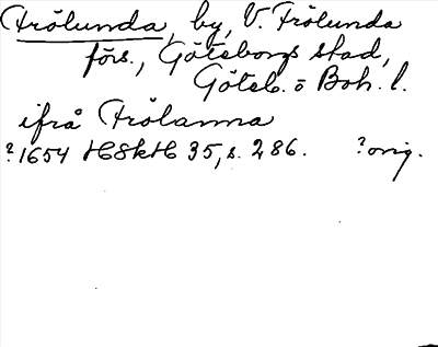 Bild på arkivkortet för arkivposten Frölunda