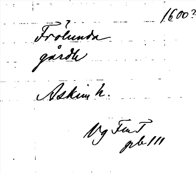 Bild på arkivkortet för arkivposten Frölunda