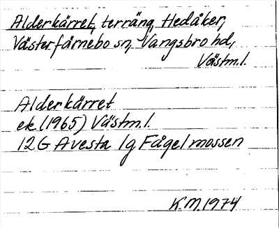Bild på arkivkortet för arkivposten Alderkärret