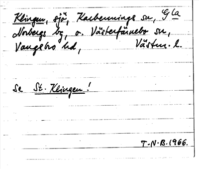 Bild på arkivkortet för arkivposten Klingen, St. Klingen