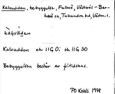 Bild på arkivkortet för arkivposten Kalvudden
