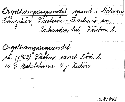 Bild på arkivkortet för arkivposten Orgeltrampargrundet